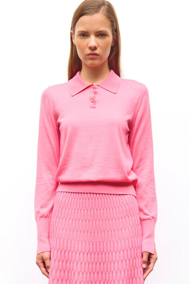 CHIC Knit Polo-Tops-Molli-Debs Boutique